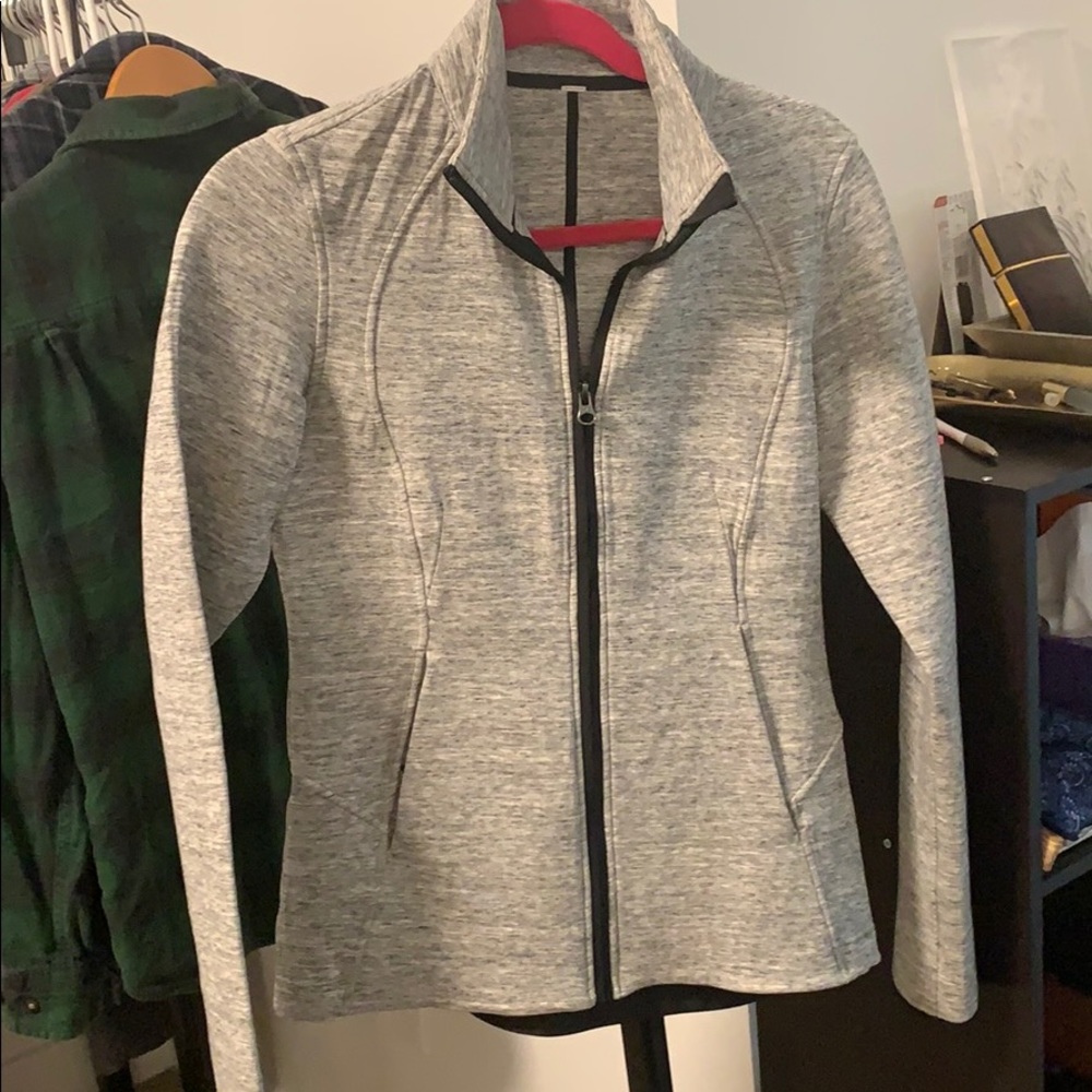 Heathered grey lululemon zip up